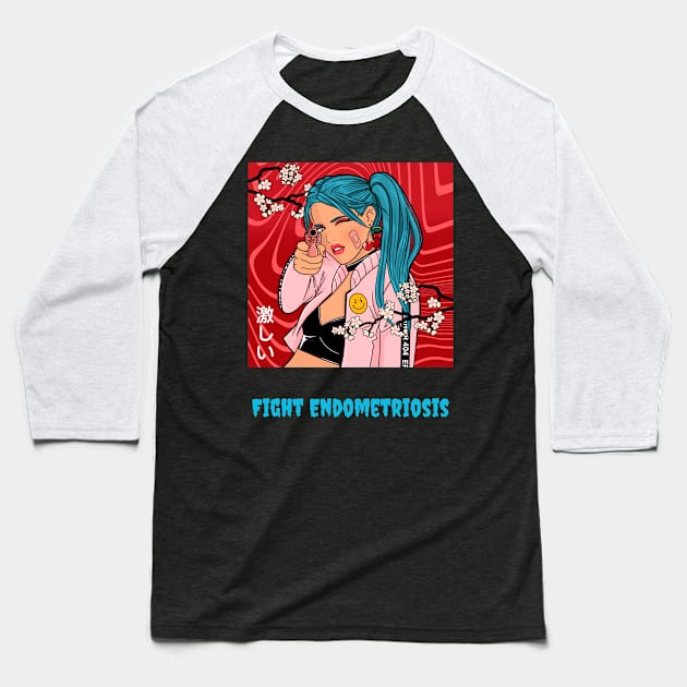 fight endometriosis Baseball T-Shirt by Zipora